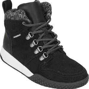 Weatherproof Rachel Womens Hiking Boots Black Low Heel High Top Size 8